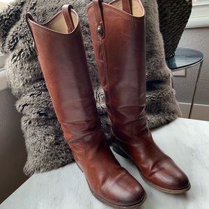 Frye Melissa Riding Boots in Lucious Cognac